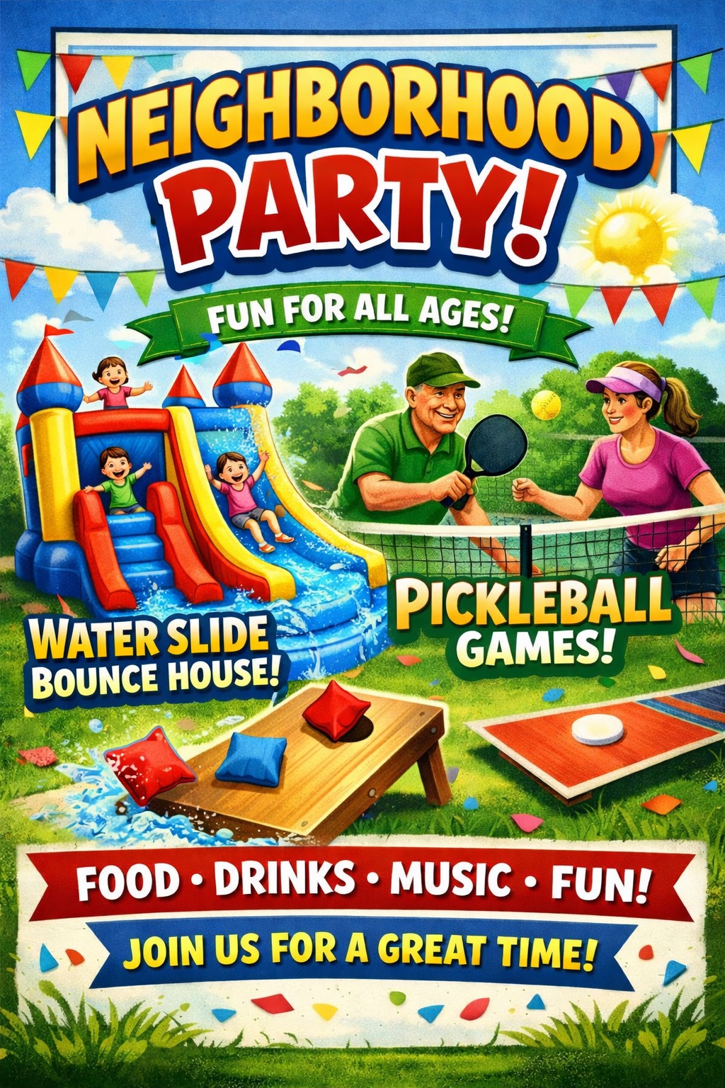 Neighborhood Party flyer
